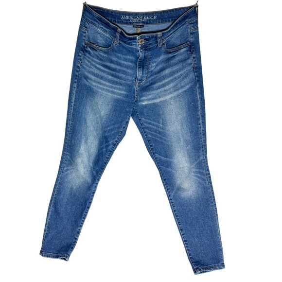 American Eagle High Rise Super Stretch X Jeans — Size 10 Short - Picture 2 of 9
